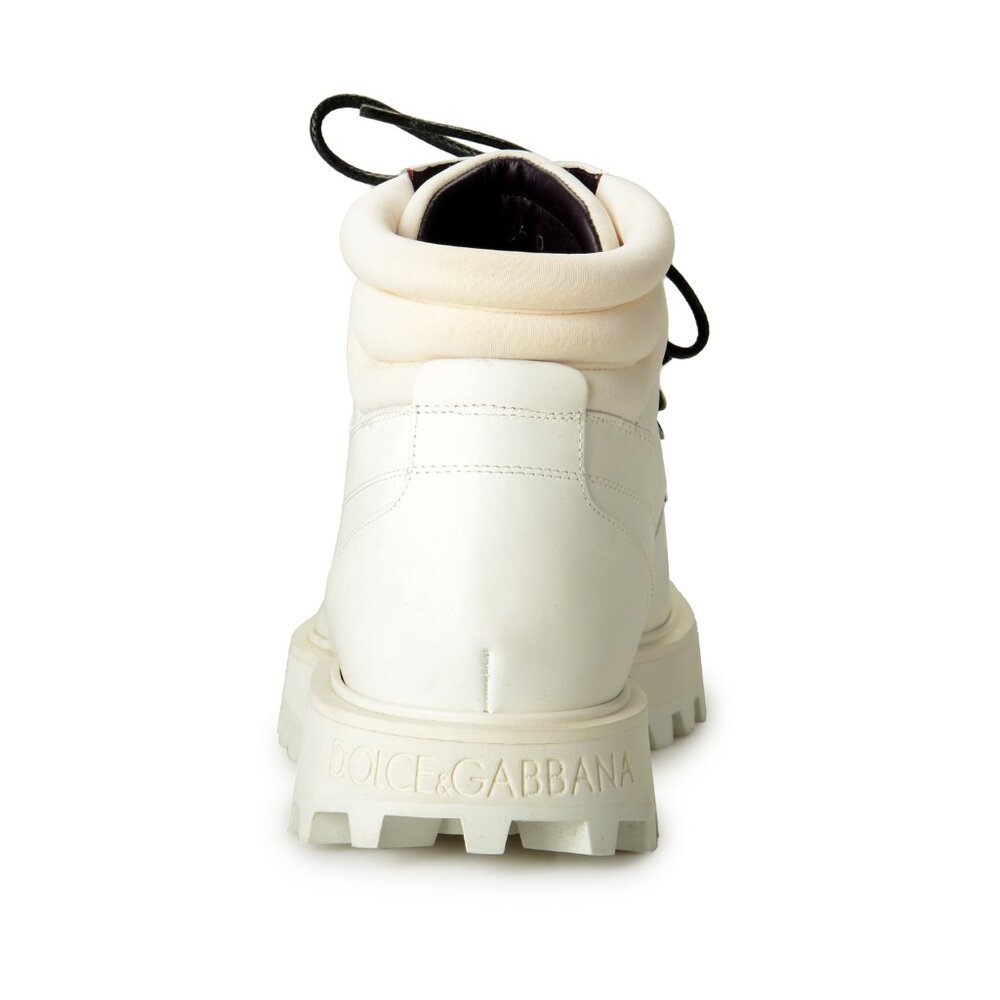Dolce & Gabbana Men's White Leather Desert Combat Boots Shoes US 11 IT 10 EU 44 - Picture 3 of 8